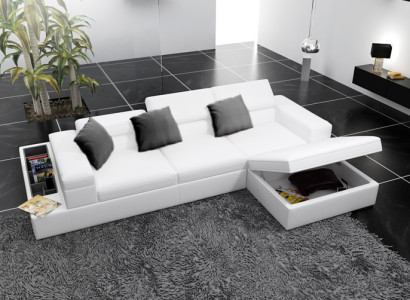 Eck Sofa Polster Couch Sitz Ecke Leder Sofa L Form Wohnlandschaft