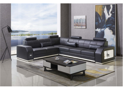 Ecksofa Ledersofa Big L Form Wohnlandschaft Sofa Couch Garnitur