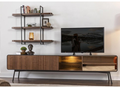 rtv Lowboard tv Ständer Regale Sideboard Wohnzimmer Holz Braun Modern