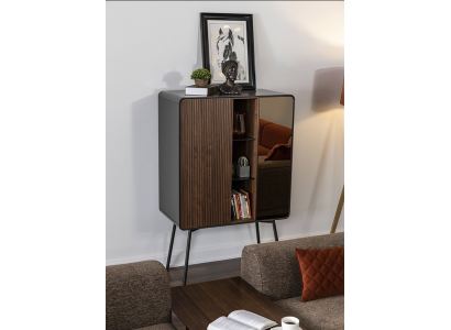 Retro Anrichte Bar Schrank Wohnzimmer Schränke Holz Weinschrank Braun