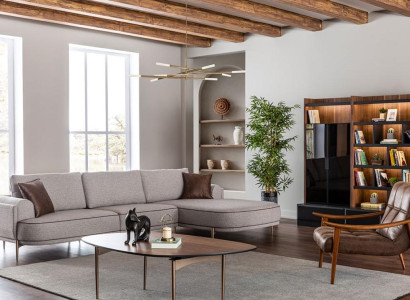 Stoffsofa Ecksofa L Form Sofa Stoff Sofas Grau Modern Wohnzimmer Möbel