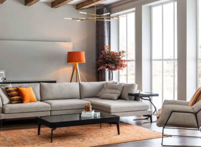 Stoffsofa Ecksofa L Form Sofa Sofas Grau Stoff Wohnzimmer Modern Eck