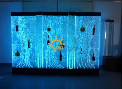 LED Regal Bar Wasser Wand Deko Säule Beleuchtete Wasserwände Bar Theke