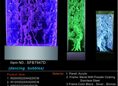 Wassersäule wasserwand Wasserfall Led Luxus Design Einrichtung Metall