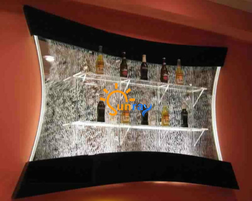 LED Regal Bar Wasser Wand Säule Beleuchtete Deko Wasserwände Bar Theke