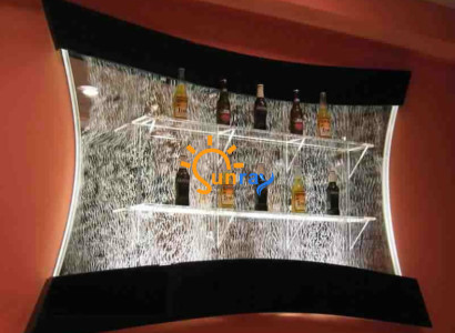 LED Regal Bar Wasser Wand Säule Beleuchtete Deko Wasserwände Bar Theke