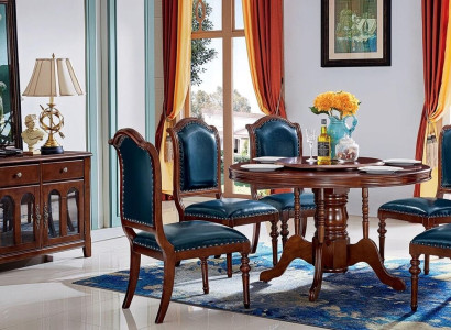 Komplett Set Esstisch 6 Stühle Kommode Esszimmer Set Ess Gruppe Holz Tisch Neu