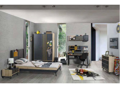 Jugend Kinder Zimmer Nachttisch Schrank Modern Schlafzimmer Kommode Tisch 5tlg.