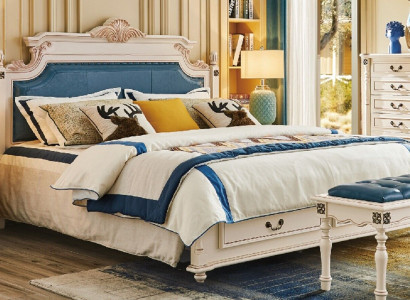 Bett Polster Design Luxus Doppel Hotel Betten Schlafzimmer Barock Holz Möbel Neu