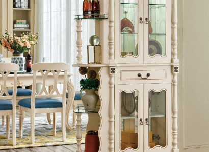 Vitrine Vitrinenschrank Wohnzimmer Klassisch Glas Bar Holz Schrank Glasschrank