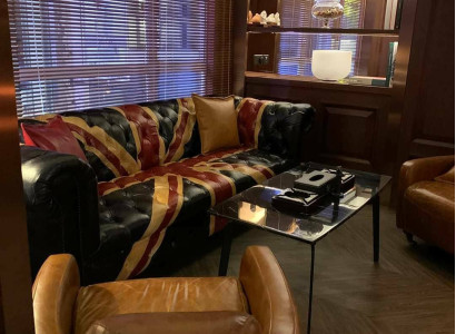 Jack Union Chesterfield Polster Sofa Couch 3 Sitz Leder Stil Luxus Polster Couch