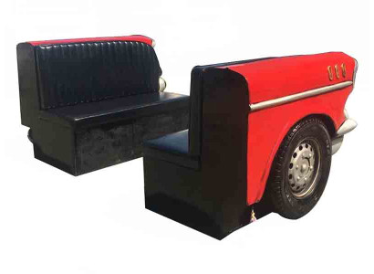 Doppel Auto Sofa Diner Sofa Couch Auto Möbel USA Einrichtung Deko Modell Leder