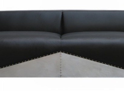 Design Luxus Echtleder Sofa Couch Ledersofa Couchen Polster Möbel Dreisitzer Neu