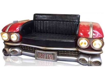 Sofa Auto Halbes Fahrzeug Ratro Cinema Couch Polster Garnitur Ledersofa