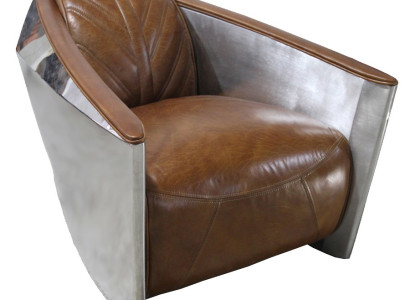 Ledersessel Flugzeug Aviator Sessel Loungesessel Cocktailsessel vintage