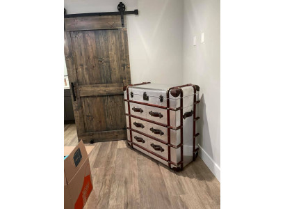 Kommode Aluminium Vintage Koffer Sideboard Flieger Aviator Designer Möbel