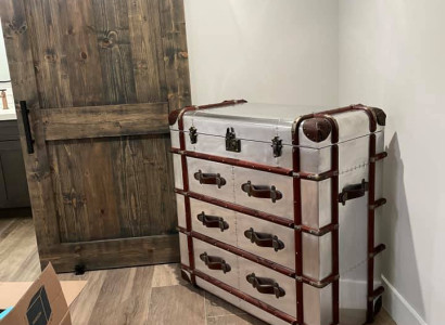 Kommode Aluminium Vintage Koffer Sideboard Flieger Aviator Designer Möbel