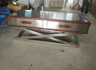 Vintage Couchtisch Wohnzimmertisch Tische Aluminium Tisch Kaffeetisch Flieger