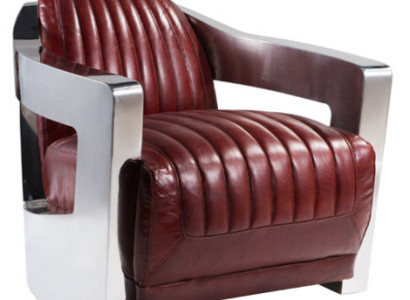 Vintage Aviator Pilot Chair Vintage Distressed Rot Real Leather