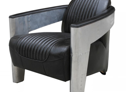 Echtleder Design Vintage Designsessel Sessel Fernseh Flieger Aviator