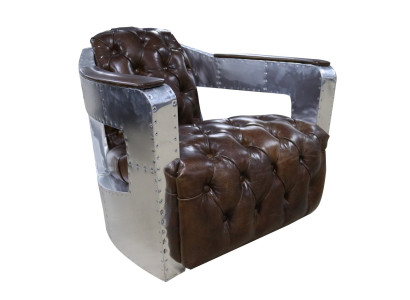 Schöner Vintage Chesterfield Ohrenbacken Sessel Clubsessel Flugzeug