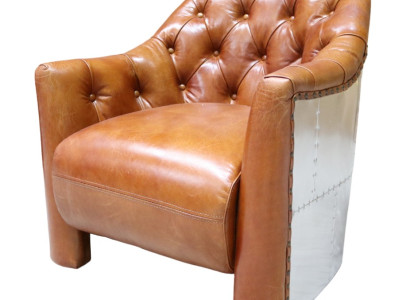 Ledersessel Flugzeug Design Clubsessel Leder Sessel Aviator Vintage Leder