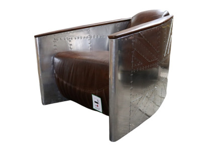 Sessel Clubsessel Aviator Leder Ledersessel Vintage Sessel Möbel Flugzeug Neu