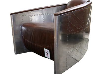 Sessel Clubsessel Aviator Leder Ledersessel Vintage Sessel Möbel Flugzeug Neu