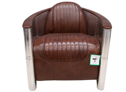 Ledersessel Sessel Aviator Clubsessel Art Deco Cocktailsessel Fernsehsessel