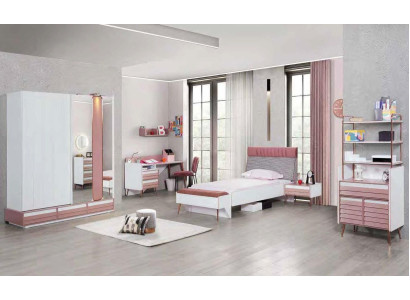 Jugendzimmer Kinderzimmer komplett Set Jugendbett Schreibtisch Schrank Möbel 