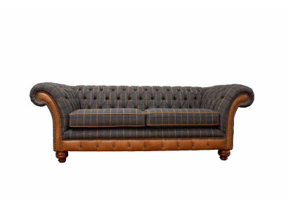 Sofa 3 Sitzer Designer Sofa Couch Polster Braun Couchen Stoff Textil Neu