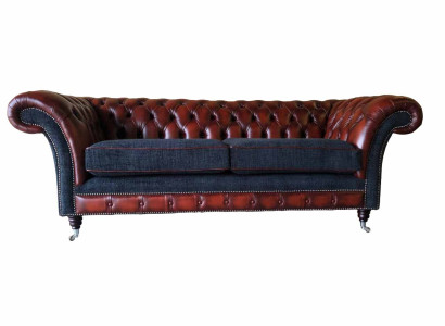 Sofa Luxus Textil Chesterfield Couch Sofas Polster 3 Sitzer Couchen Neu