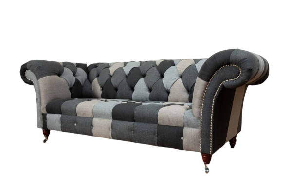 Modern Sofa 3 Sitzer Chesterfield Dreisitzer Wohnzimmer Sofas Luxus Couch Stil