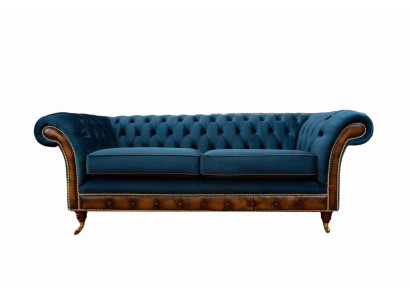 Design Dreisitzer Couch Polster Sofa Chesterfield Zimmer Möbel Sitz