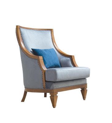Moderne Blaue Chesterfield Sofagarnitur Designer Dreisitzer Luxus Sessel