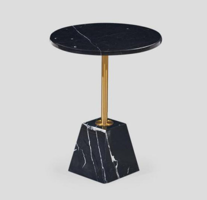 Runder Schwarzer Couchtisch Beistelltisch Designer Tisch Wohnzimmer