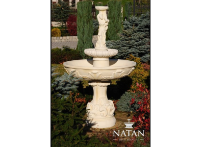 Springbrunnen Garten Teich Brunnen 165cm Steinbrunnen Gartenbrunnen Fontaine Neu