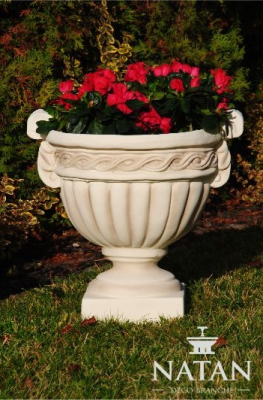 Blumenkorb Blumen Vase Gefäss Garten Terrasse Dekoration Statue Figuren Alma