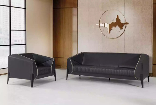 Designer Büro Sessel Textil Möbel Stoff Arbeitzimmer Einrichtung Polstersessel