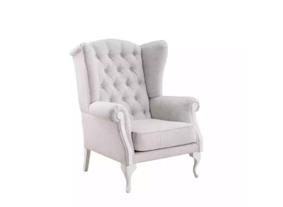 Sessel Sitz Einsitzer Design weiß Polster Wohnzimmer Möbel Fernseh Lehnstuhl
