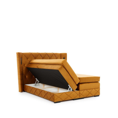 Braunes Exklusives Chesterfield Bett Polster Nachttische Designer Möbel