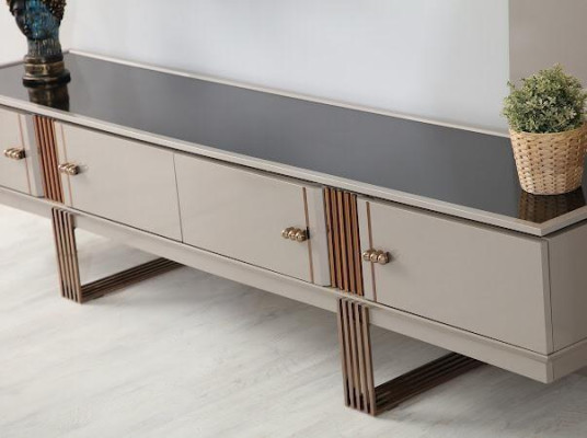 Stilvoll Esszimmer Set aus Esstisch+4x Stühle+Anrichte+Sideboard 7tlg