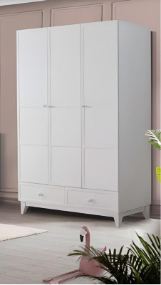 Kinderzimmer 3tlg Möbel Komplettzimmer Kinderbett Weiß Kleiderschrank Kommod