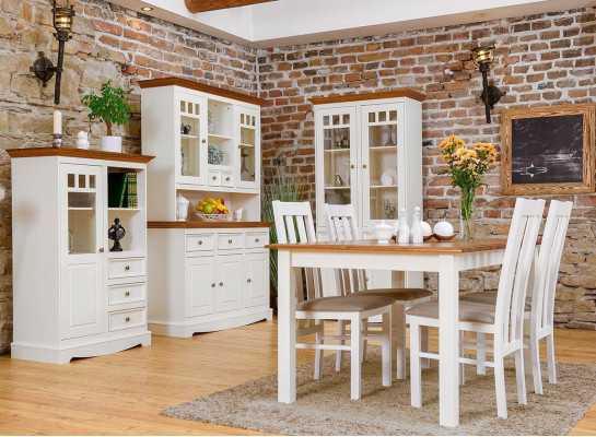Landhaus Holztisch Esstisch Tisch Holz Tische 150/197cm Ess Zimmer Ausziehbar