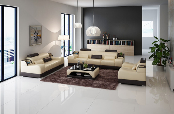 Sofagarnitur 322 Sitzer Set Design Sofa Polster Couchen Couch Modern