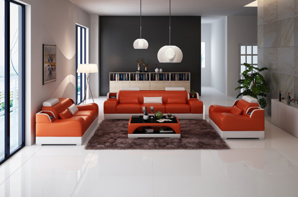Sofagarnitur 322 Sitzer Set Design Sofa Polster Couchen Couch Modern