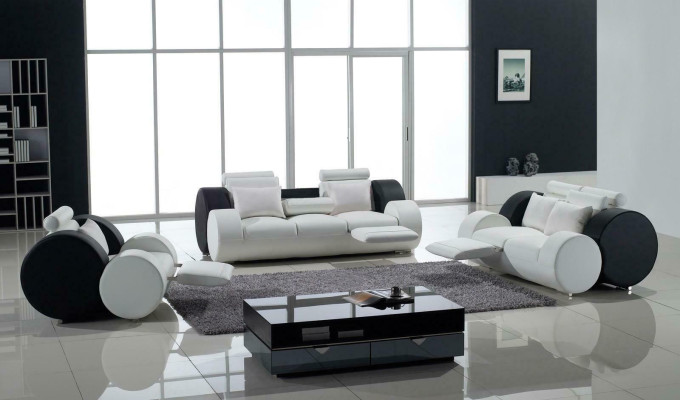 Sofagarnitur Ledersofa Sofa Couchen Sitzer Set Sofas Polster Couch 3tlg
