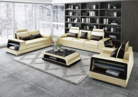 Moderne Sofagarnitur Couch Sofa Gruppe Garnituren 311 Sitzer Ledersofa