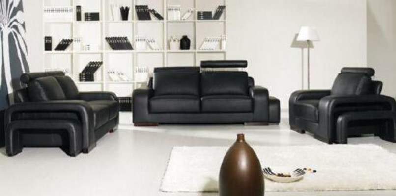 Ledersofa Sofagarnitur 3+2+1 Sitzer Set Deko Garnitur Polstersofa Couch