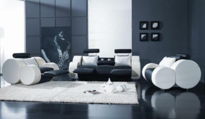 Sofagarnitur Garnituren Set Design Sofas Polster Leder 311 Sitzer Couchen